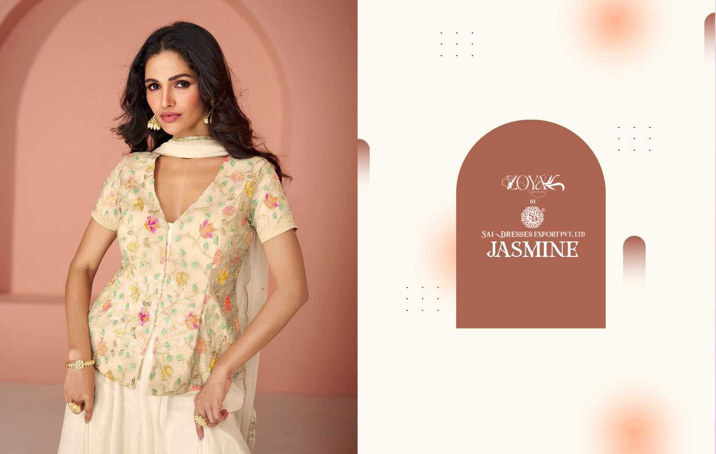 SAI DRESSES PRESENT JASMINE READYMADE EXCLUSIVE PARTY WEAR HEAVY DESIGNER SUITS IN WHOLESALE RATE IN SURAT 