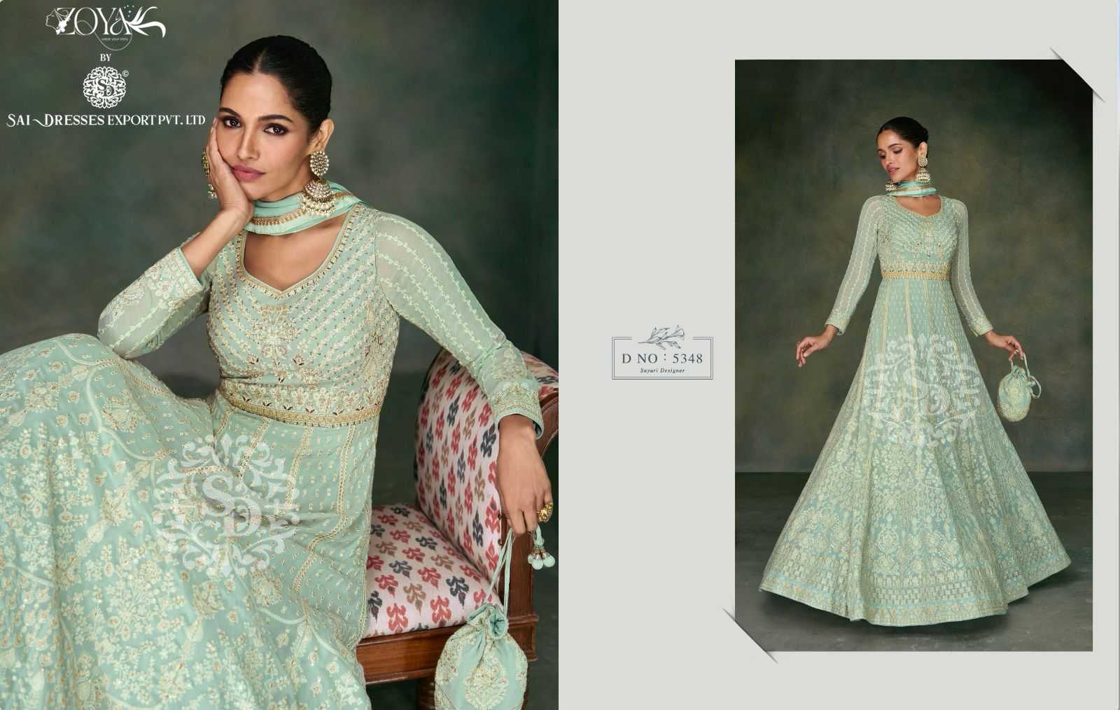 SAI DRESSES PRESENT NAYAAB READYMADE SPECIAL WEDDING WEAR HEAVY DESIGNER LONG GOWN WITH DUPATTA IN WHOLESALE RATE IN SURAT