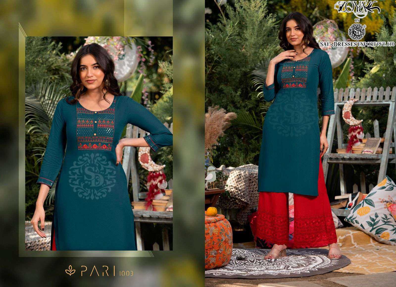 SAI DRESSES PRESENT PARI VOL 10 READY TO DAILY WEAR FANCY KURTI COLLECTION IN WHOLESALE RATE IN SURAT