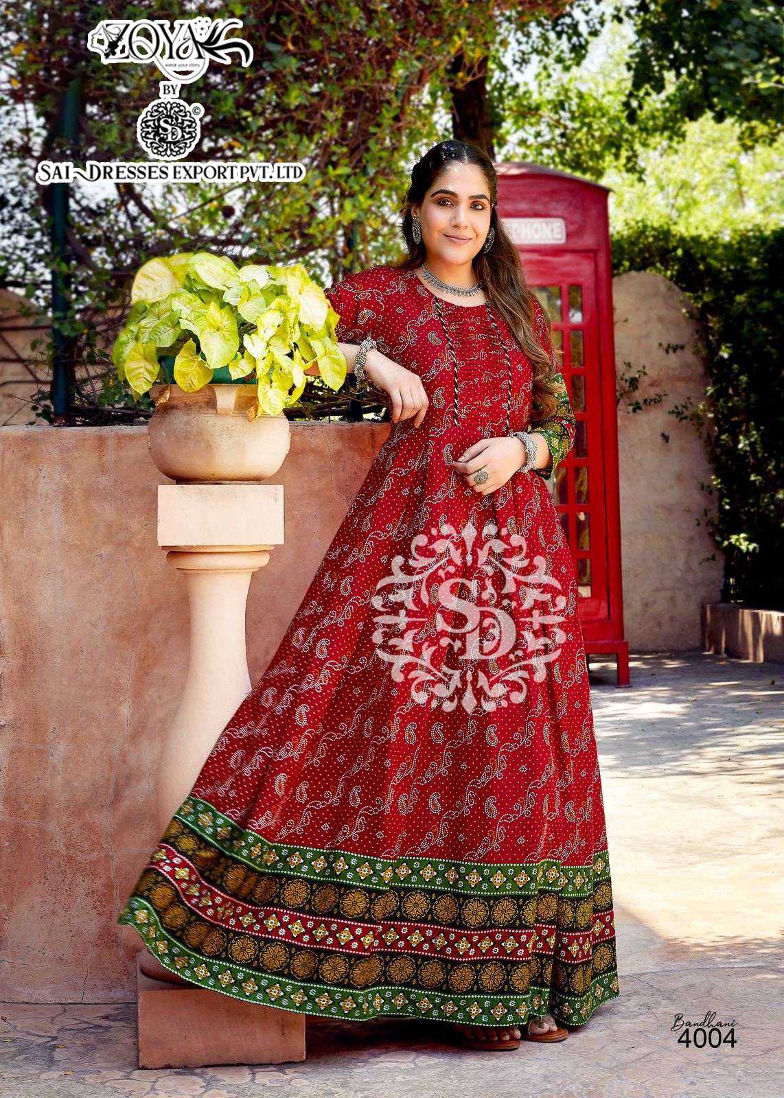 Aradhna Bandhani Vol 3 Fancy Anarkali Style Cotton Kurti New Designs