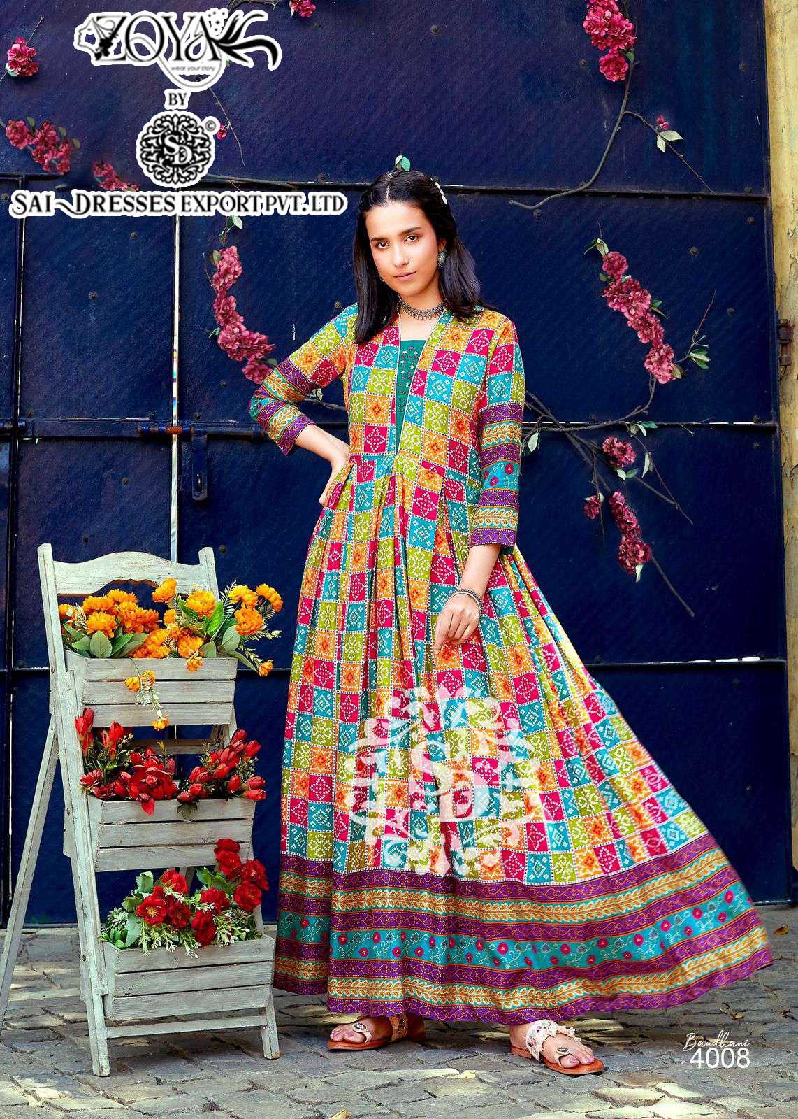 Buy Magenta Kurti In Cotton With Bandhani Printed Chevron Design KALKI  Fashion India