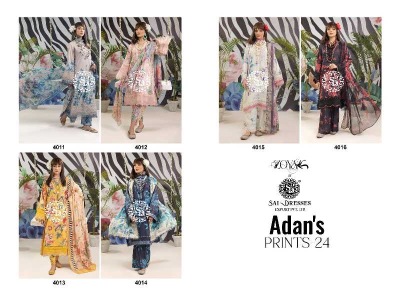 ADANS PRINTS 24 DESIGNER PAKISTANI DRESS MATERIAL IN WHOLESALE RATE IN SURAT