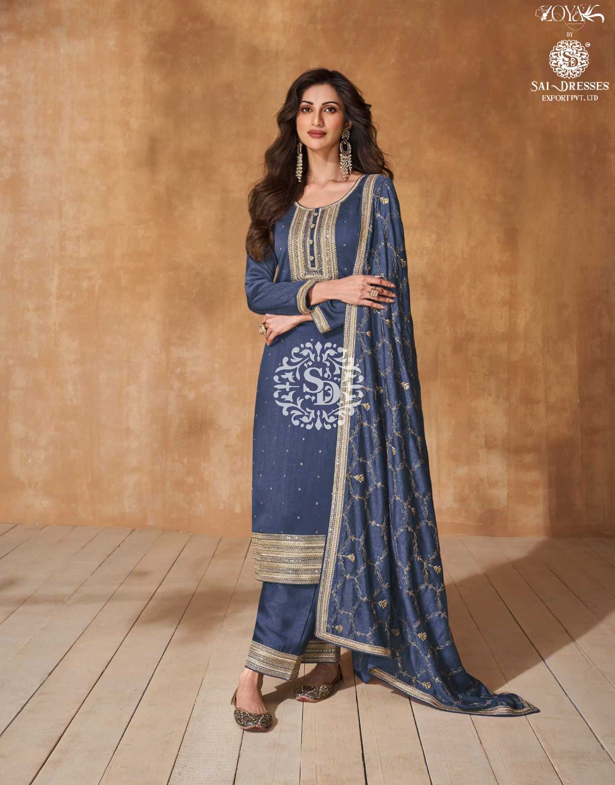 AMEENA READY TO ETHNIC WEAR DESIGNER 3 PIECE SUITS IN WHOLESALE RATE IN SURAT