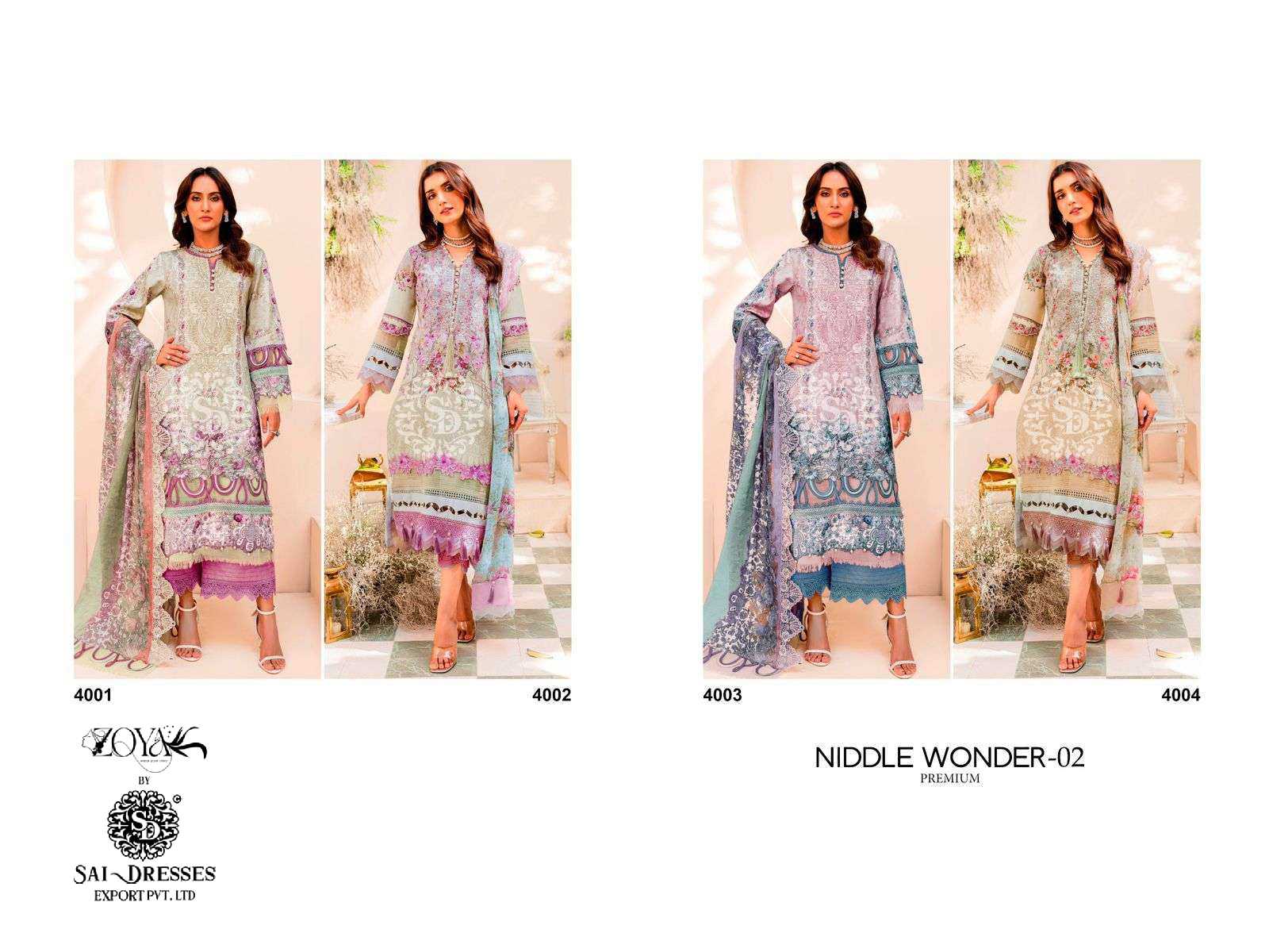 NEEDLE WONDER PREMIUM VOL 2 PARTY WEAR PURE COTTON PATCH EMBROIDERED BEAUTIFUL PAKISTANI DESIGNER SALWAR SUITS IN WHOLESALE RATE IN SURAT
