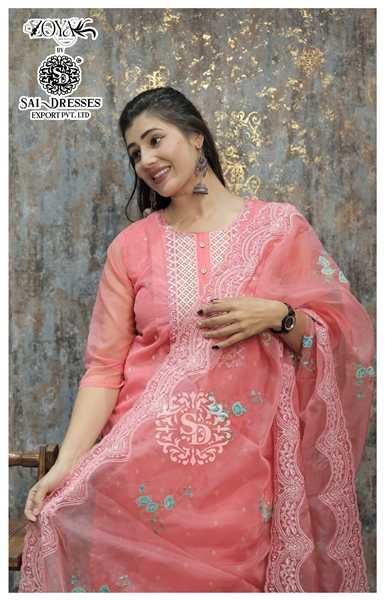 SAI DRESSES PRESENT D.NO 1719 READY TO ETHNIC WEAR STRAIGHT CUT WITH PANT STYLE DESIGNER 3 PIECE COMBO SUITS IN WHOLESALE RATE IN SURAT