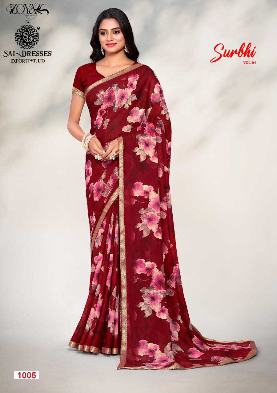 SAI DRESSES PRESENT SURBHI - VOL  1  READY TO WEAR SAREE IN WHOLESALE RATE IN SURAT