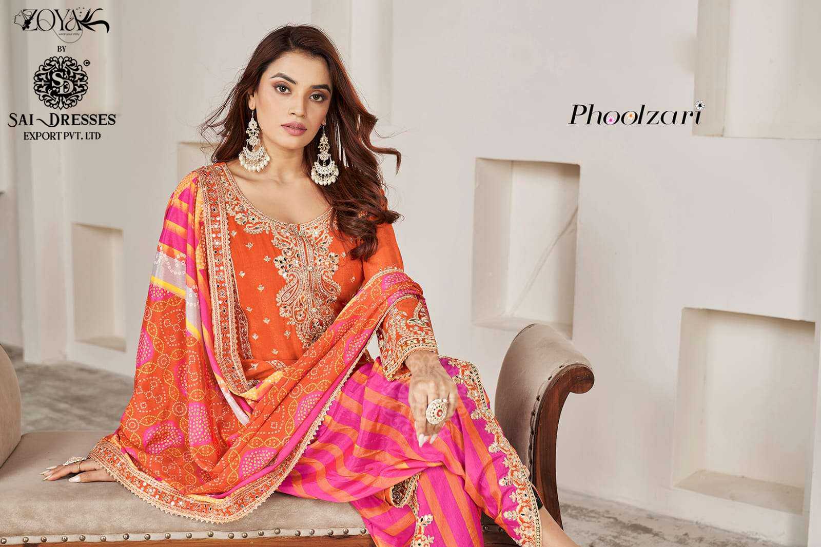 PHOOLJARI  READY TO PARTY WEAR DESIGNER 3 PIECE SUITS IN WHOLESALE RATE IN SURAT 