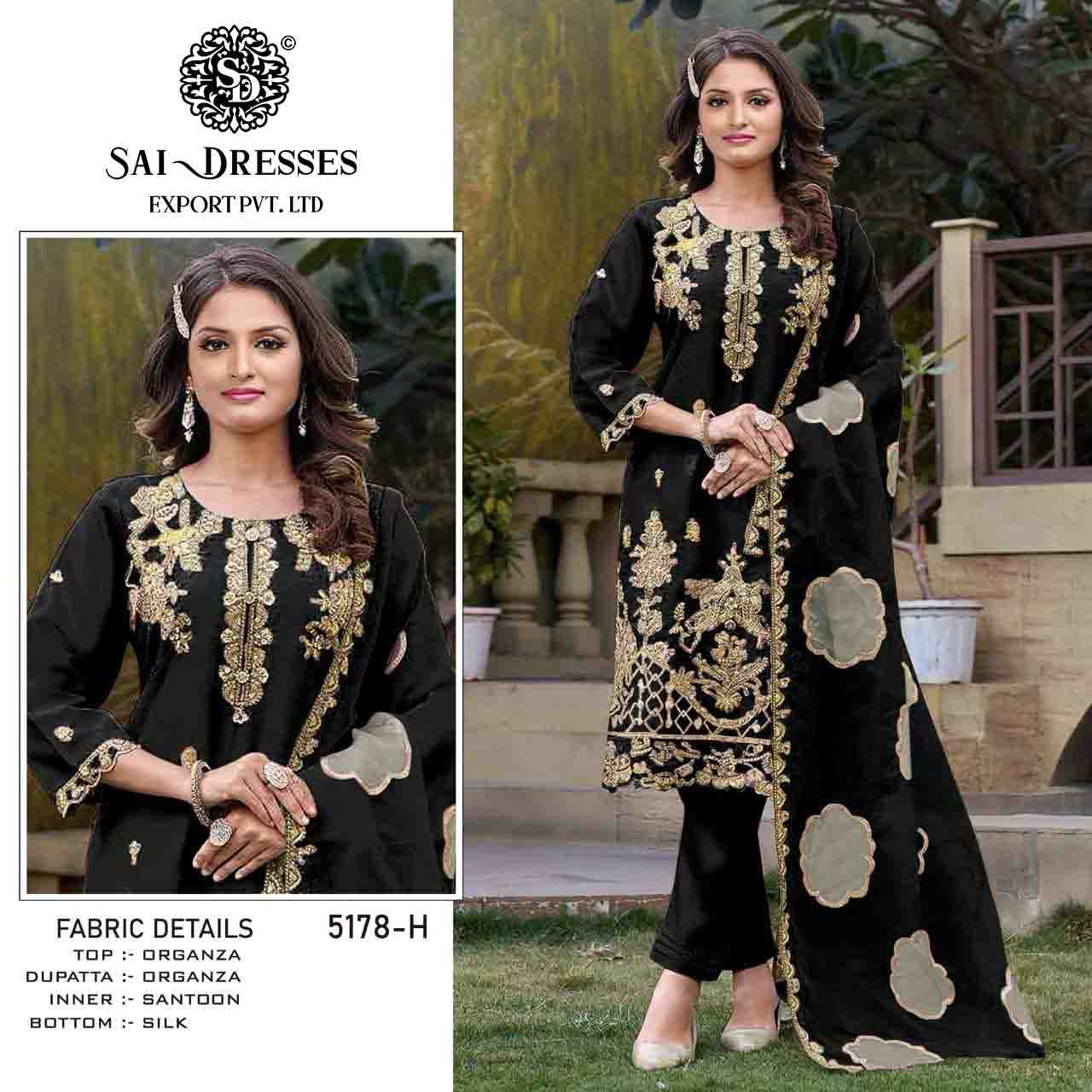 HUSNARA 5178-A NX PAKISTANI DRESS MATERIAL IN WHOLESALE RATE IN SURAT