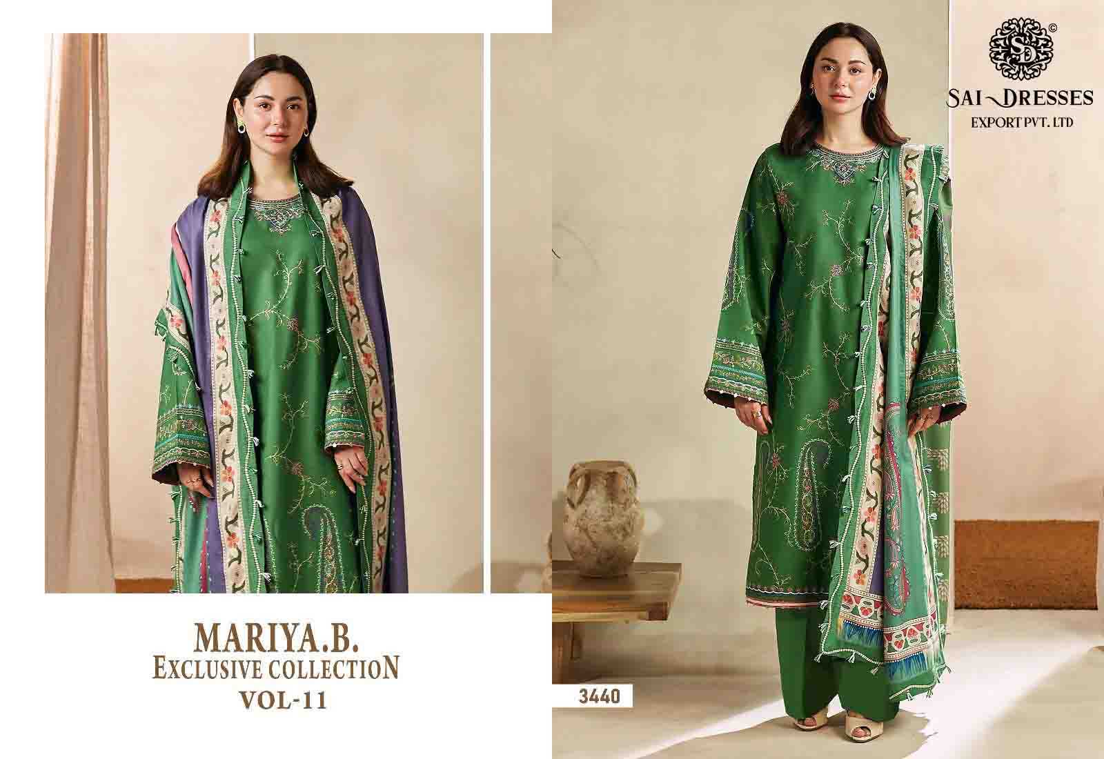 MARIYA.B. EXCLUSIVE COLLECTION VOL-11  NX PAKISTANI DRESS MATERIAL IN WHOLESALE RATE IN SURAT