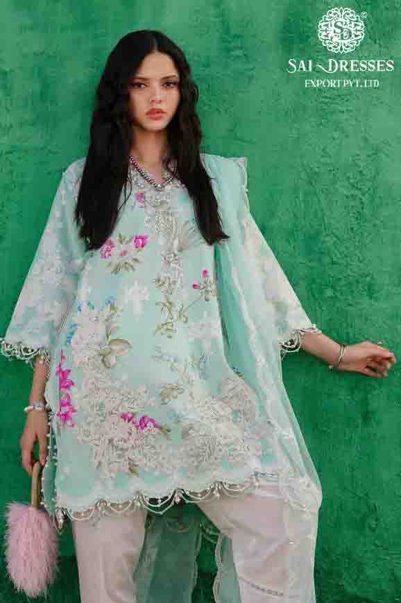 SANA SAFINAZ LAWN VOL - 24 NX PAKISTANI DRESS MATERIAL IN WHOLESALE RATE IN SURAT 