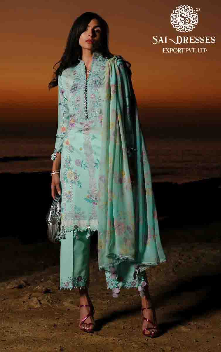 SANA SAFINAZ LAWN VOL - 24 NX PAKISTANI DRESS MATERIAL IN WHOLESALE RATE IN SURAT 