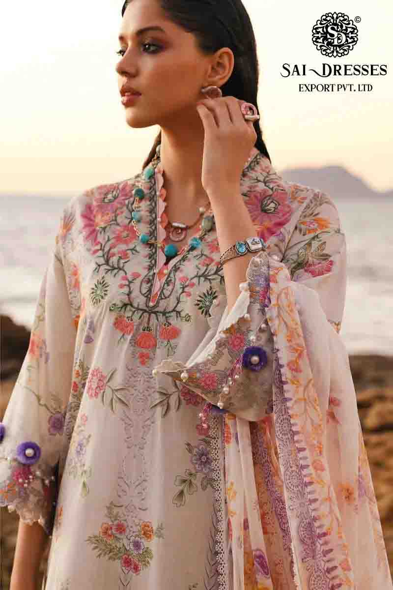 SANA SAFINAZ LAWN VOL - 24 NX PAKISTANI DRESS MATERIAL IN WHOLESALE RATE IN SURAT 