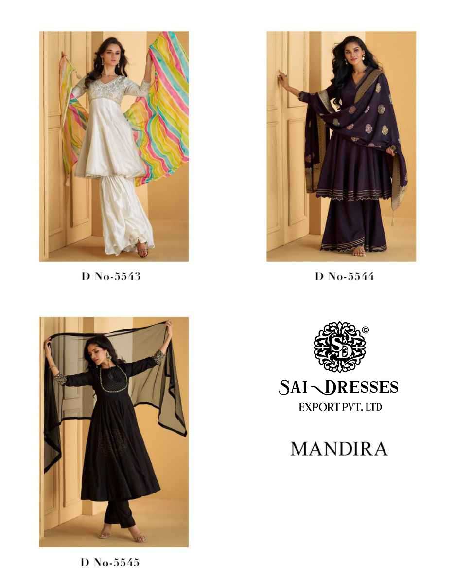 MANDIRA  READY TO PARTY WEAR DESIGNER 3 PIECE SUITS IN WHOLESALE RATE IN SURAT 