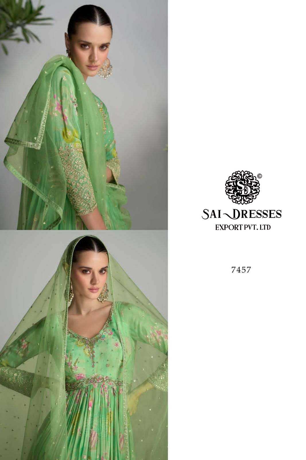 SAI DRESSES PRESENT SCARLET READYMADE BEAUTIFUL WEDDING WEAR DESIGNER LONG GOWN WITH DUPATTA IN WHOLESALE RATE IN SURAT