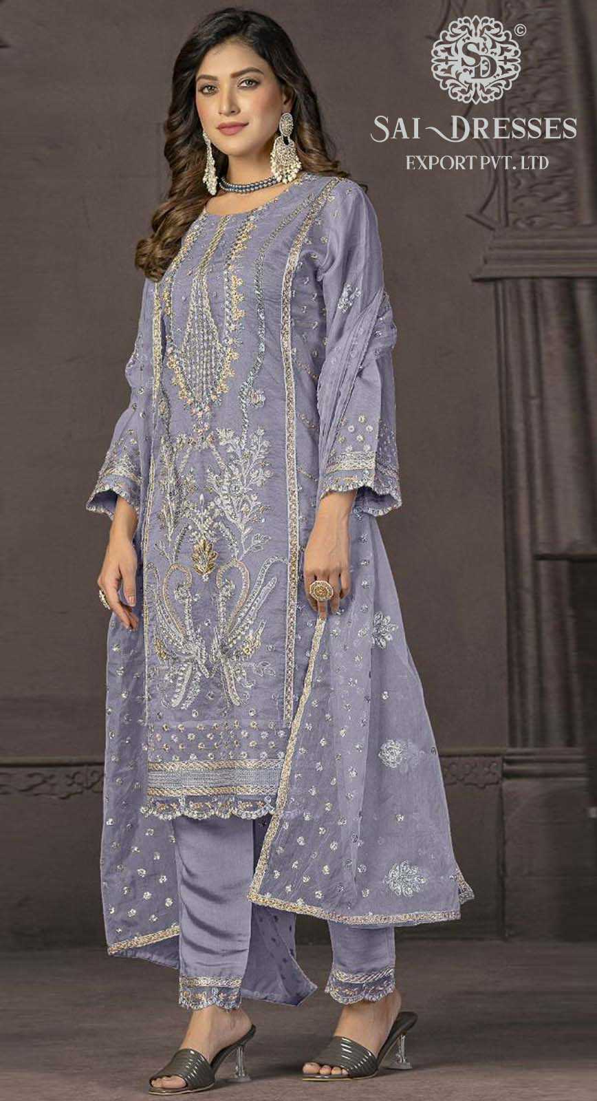 SAI DRESSES PRESENT MAHNUR VOL - 48 SEMI STITCHED PARTY WEAR PAKISTANI DESIGNER SUITS IN WHOLESALE RATE IN SURAT