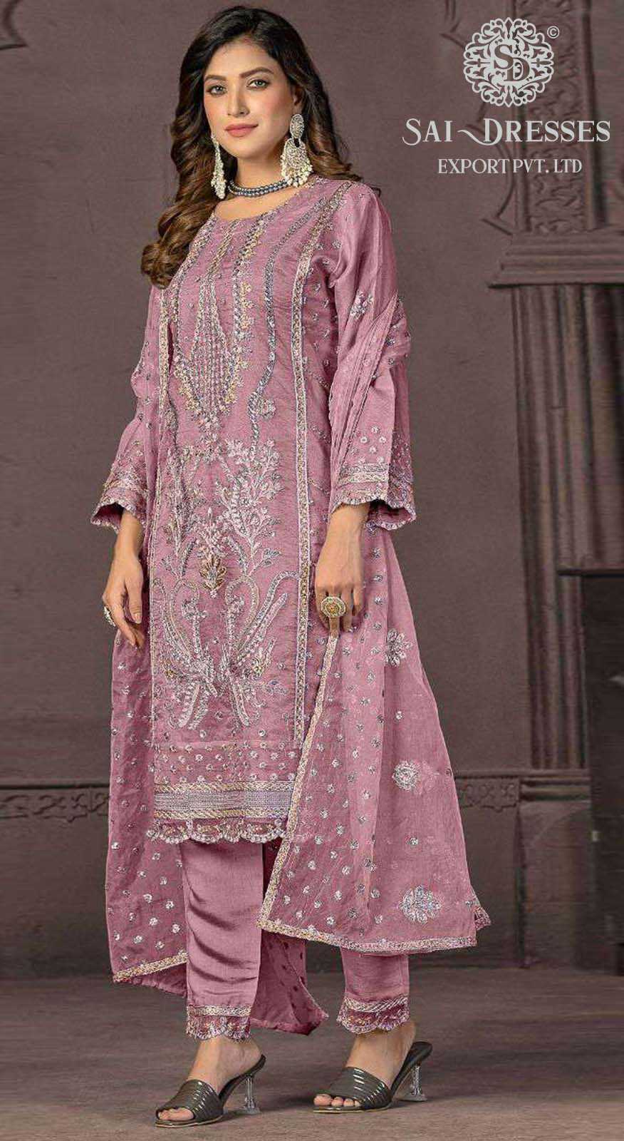 SAI DRESSES PRESENT MAHNUR VOL - 48 SEMI STITCHED PARTY WEAR PAKISTANI DESIGNER SUITS IN WHOLESALE RATE IN SURAT