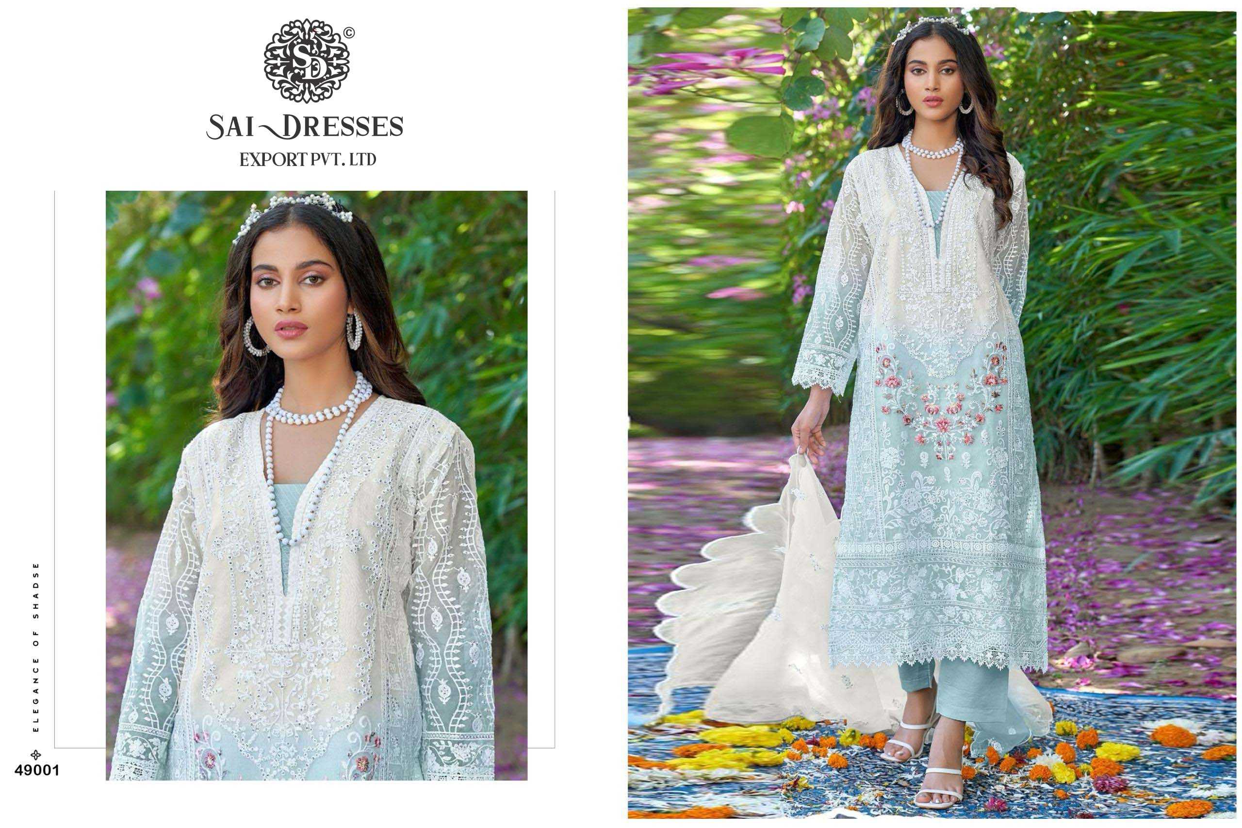 SAI DRESSES PRESENT MAHNUR VOL - 49 SEMI STITCHED PARTY WEAR PAKISTANI DESIGNER SUITS IN WHOLESALE RATE IN SURAT