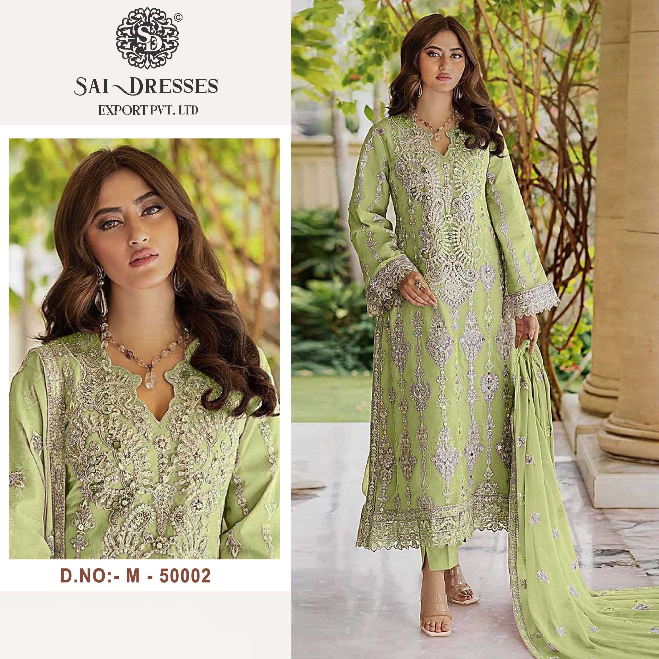 SAI DRESSES PRESENT MAHNUR VOL - 50 SEMI STITCHED PARTY WEAR PAKISTANI DESIGNER SUITS IN WHOLESALE RATE IN SURAT