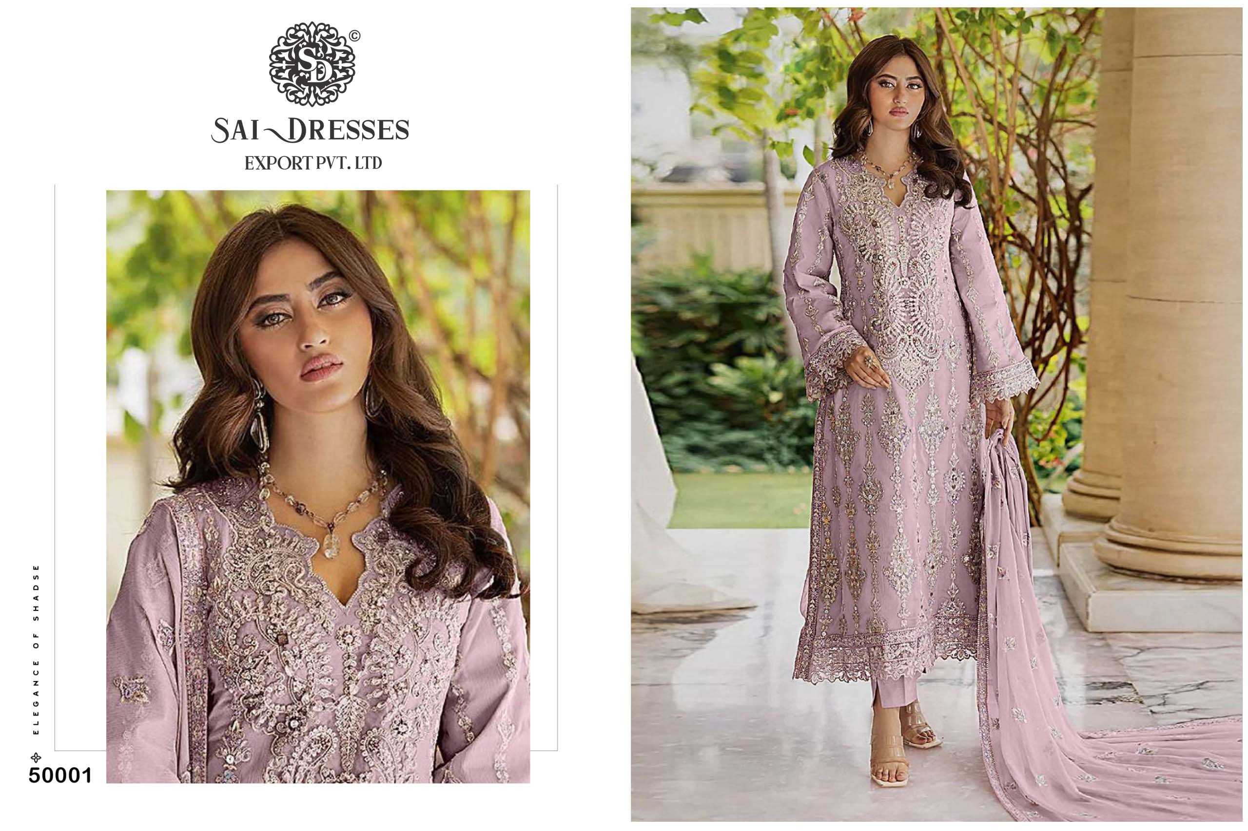 SAI DRESSES PRESENT MAHNUR VOL - 50 SEMI STITCHED PARTY WEAR PAKISTANI DESIGNER SUITS IN WHOLESALE RATE IN SURAT