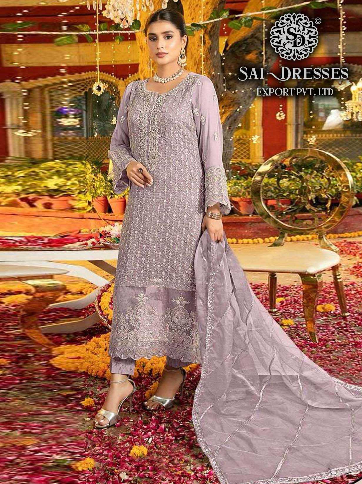 SAI DRESSES PRESENT MAHNUR VOL - 52 SEMI STITCHED PARTY WEAR PAKISTANI DESIGNER SUITS IN WHOLESALE RATE IN SURAT