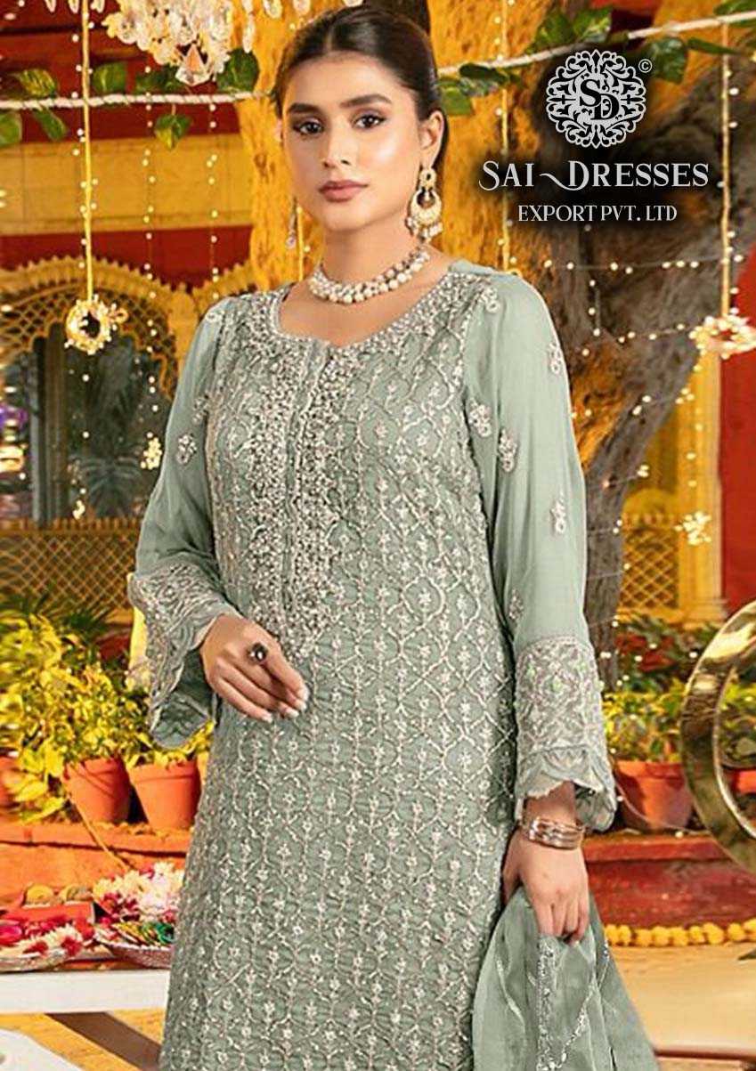 SAI DRESSES PRESENT MAHNUR VOL - 52 SEMI STITCHED PARTY WEAR PAKISTANI DESIGNER SUITS IN WHOLESALE RATE IN SURAT