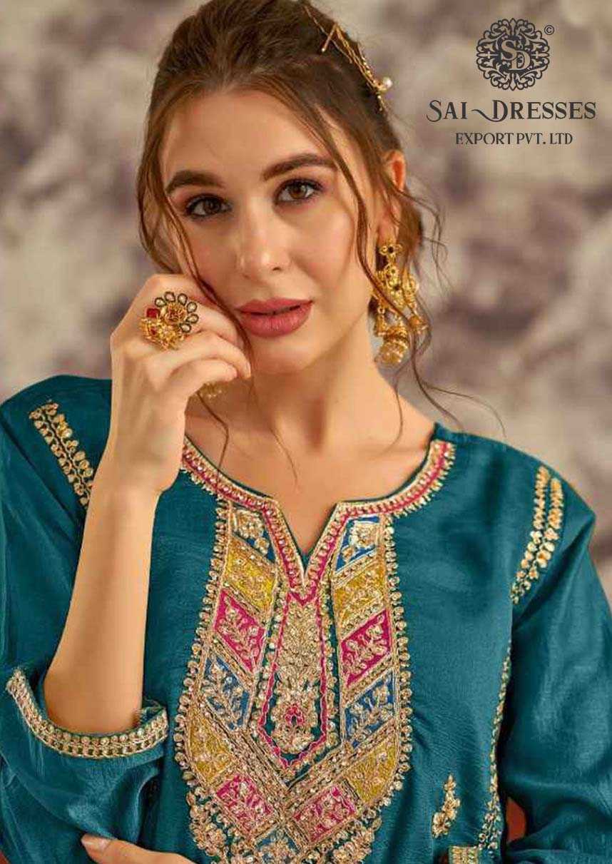 SAI DRESSES PRESENT MAHNUR VOL - 53SEMI STITCHED PARTY WEAR PAKISTANI DESIGNER SUITS IN WHOLESALE RATE IN SURAT