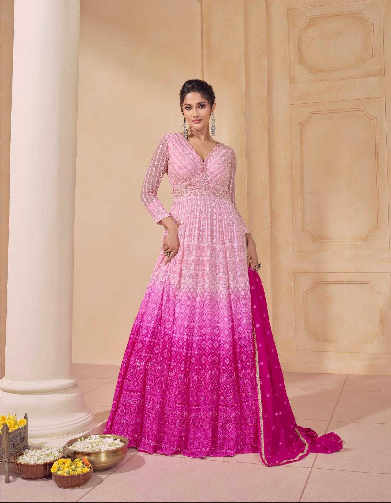 SAYURI DESIGNER PRESENT DASTOOR READY TO FESTIVE WEAR DESIGNER LONG GOWN IN WHOLESALE RATE IN SURAT - SAI DRESSES