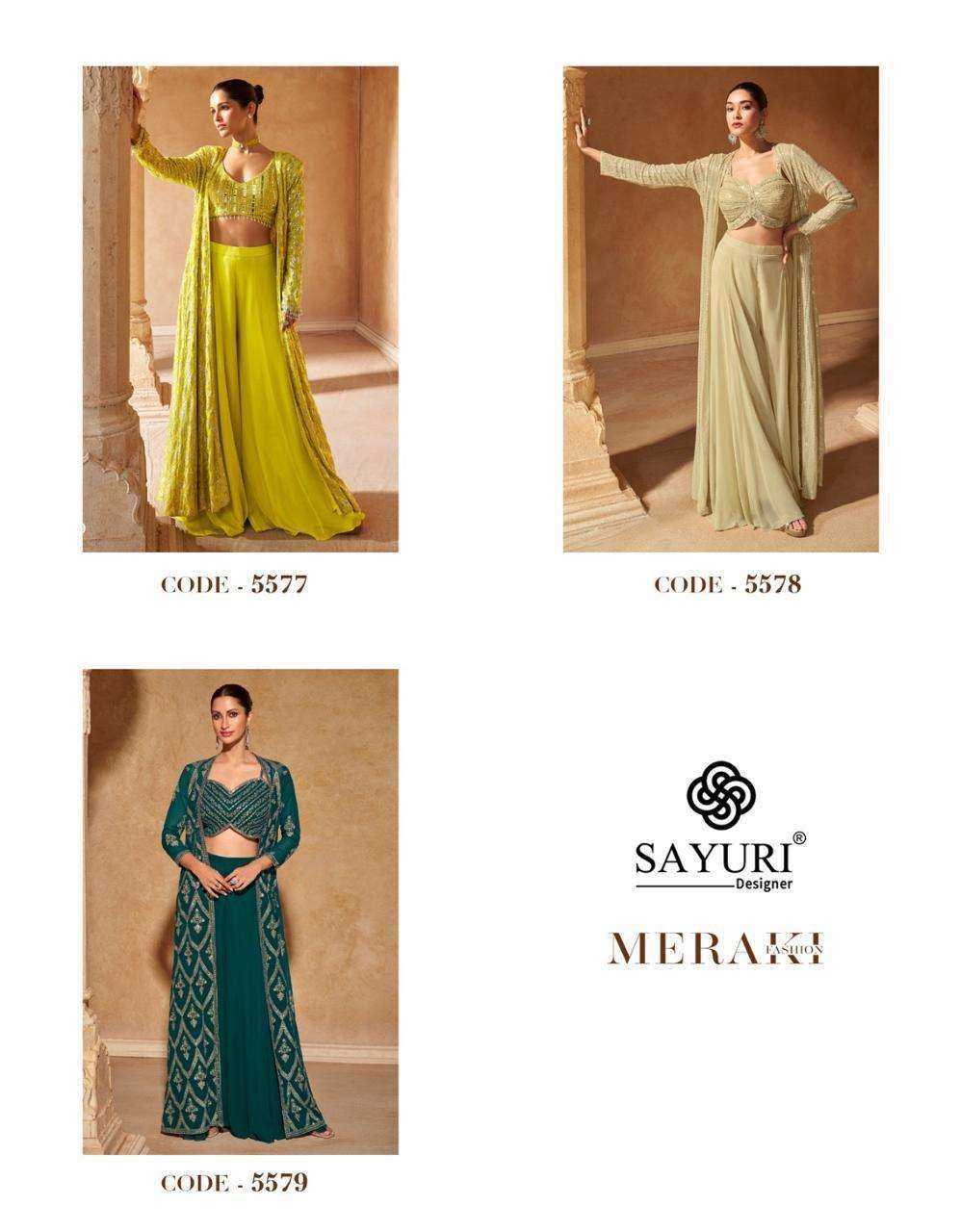 SAYURI DESIGNER PRESENT MERAKI READY TO PARTY WEAR DESIGNER SUIT IN WHOLESALE RATE IN SURAT - SAI DRESSES