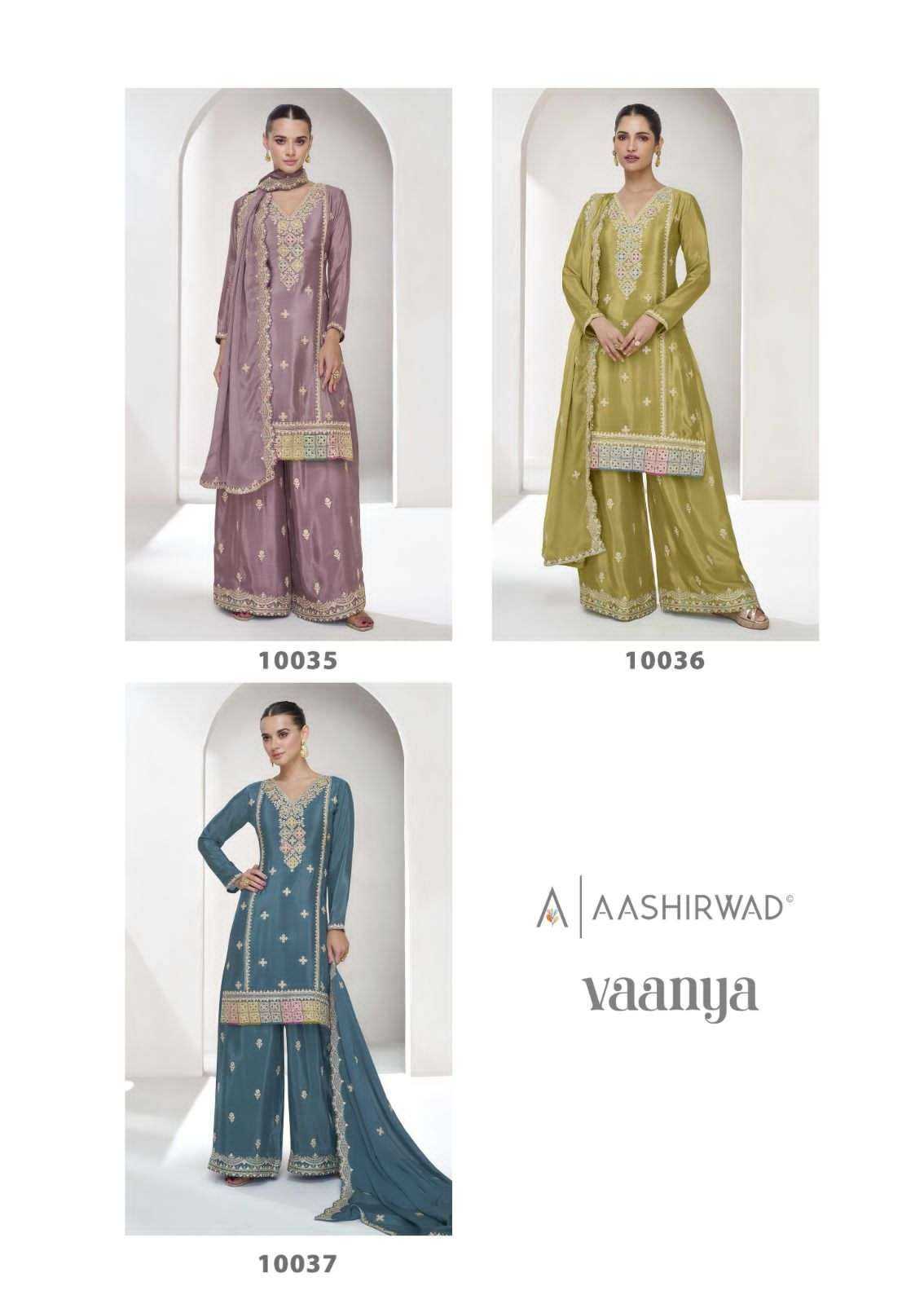 AASHIRWAD DESIGNER PRESENT VAANYA READY TO FESTIVE WEAR DESIGNER SUIT IN WHOLESALE RATE IN SURAT - SAI DRESSES