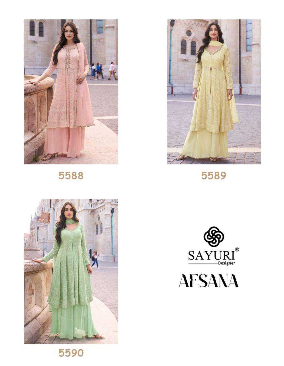 SAYURI DESIGNER PRESENT AFSANA READY TO FESTIVE WEAR DESIGNER SUIT IN WHOLESALE RATE IN SURAT - SAI DRESSES