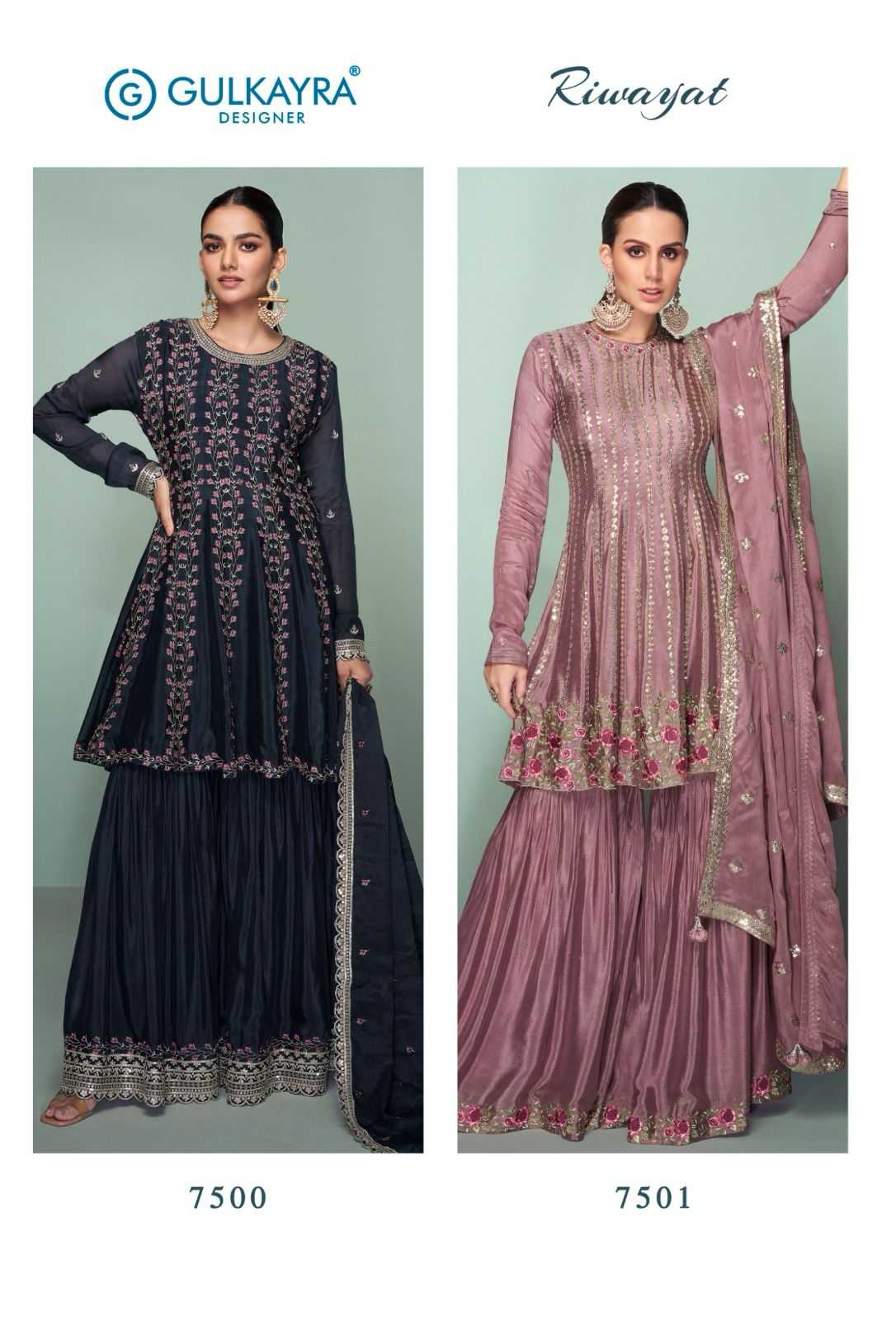 GULKAYRA DESIGNER PRESENT RIWAYAT READY TO FESTIVAL WEAR DESIGNER SUIT IN WHOLESALE RATE IN SURAT - SAI DRESSES