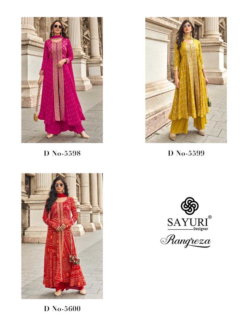 SAYURI DESIGNER PRESENT RANGREZA READY TO FESTIVAL WEAR DESIGNER SUIT IN WHOLESALE RATE IN SURAT - SAI DRESSES