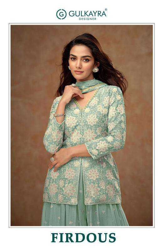 GULKAYRA DESIGNER PRESENT FIRDOUS READY TO FESTIVAL WEAR DESIGNER SUIT IN WHOLESALE RATE IN SURAT - SAI DRESSES