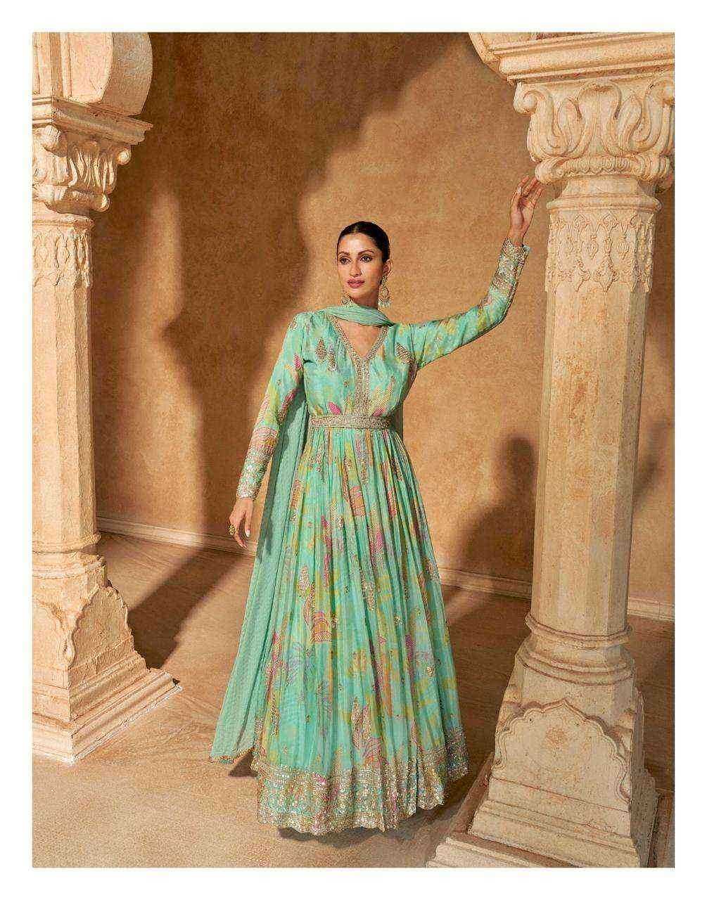 SAYURI DESIGNER PRESENT SAANJ READY TO FESTIVAL WEAR DESIGNER SUIT IN WHOLESALE RATE IN SURAT - SAI DRESSES