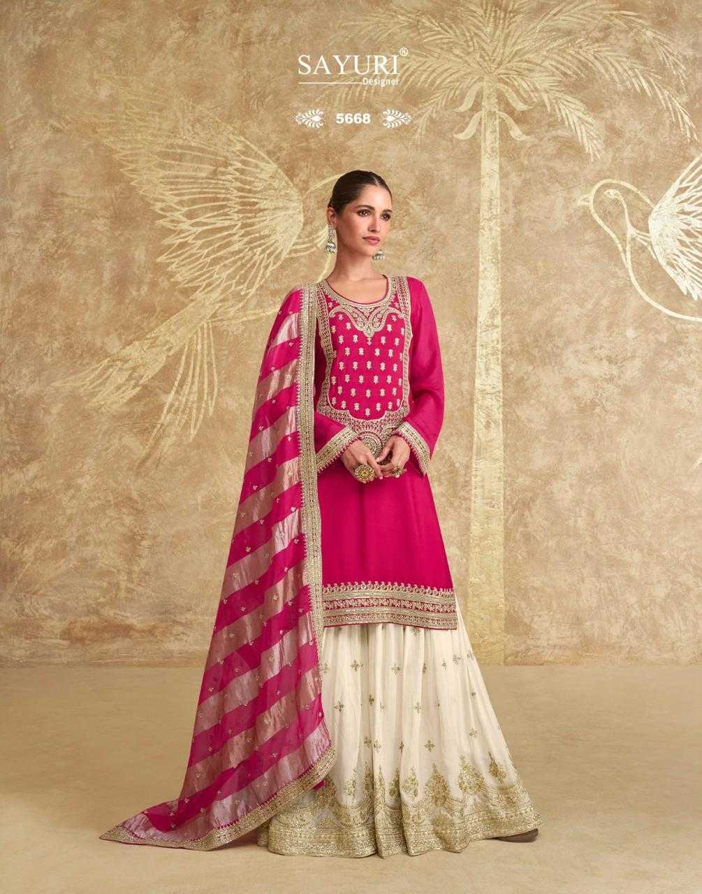 SAYURI DESIGNER PRESENT SHAGUN READY TO FESTIVAL WEAR DESIGNER SUIT IN WHOLESALE RATE IN SURAT - SAI DRESSES