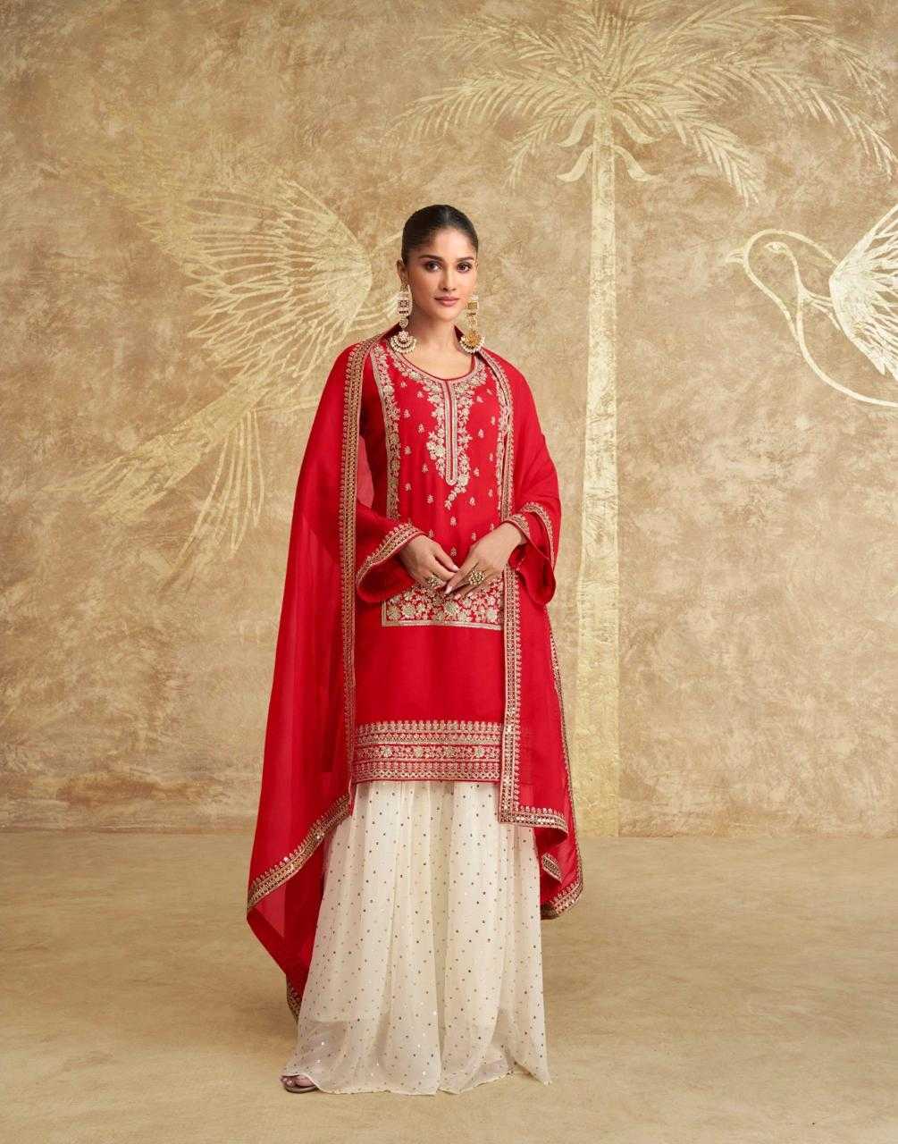 SAYURI DESIGNER PRESENT SHAGUN READY TO FESTIVAL WEAR DESIGNER SUIT IN WHOLESALE RATE IN SURAT - SAI DRESSES