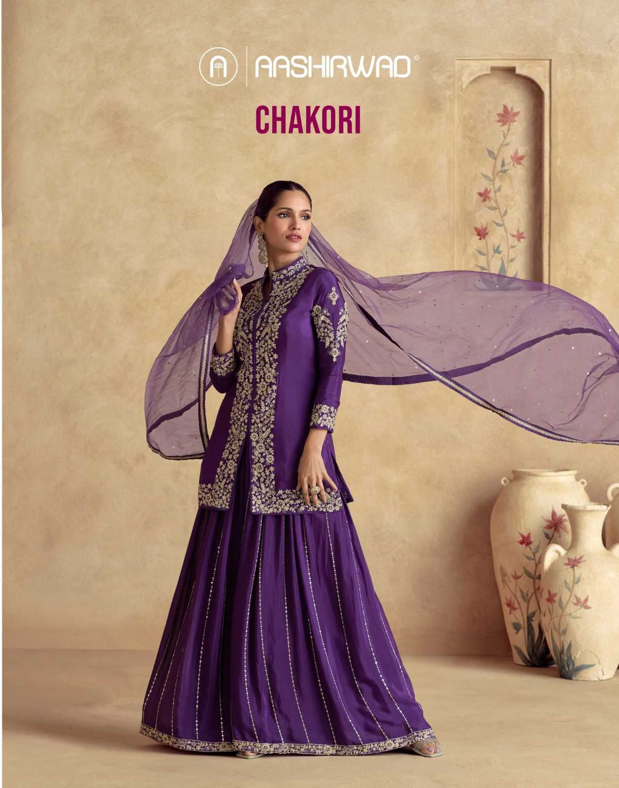 AASHIRWAD CREATION PRESENT CHAKORI READY TO FESTIVE WEAR DESIGNER SUIT IN WHOLESALE RATE IN SURAT - SAI DRESSES