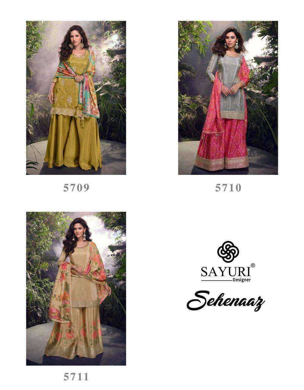 SAYURI DESIGNER PRESENT SEHENAAZ READY TO FESTIVE WEAR DESIGNER SUIT IN WHOLESALE RATE IN SURAT - SAI DRESSES