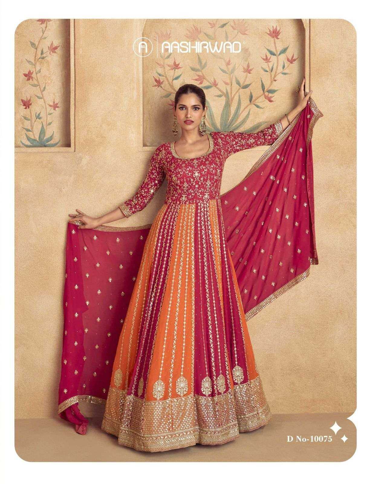 AASHIRWAD CREATION PRESENT MAHARANI READY TO FESTIVE WEAR DESIGNER SUIT IN WHOLESALE RATE IN SURAT - SAI DRESSES