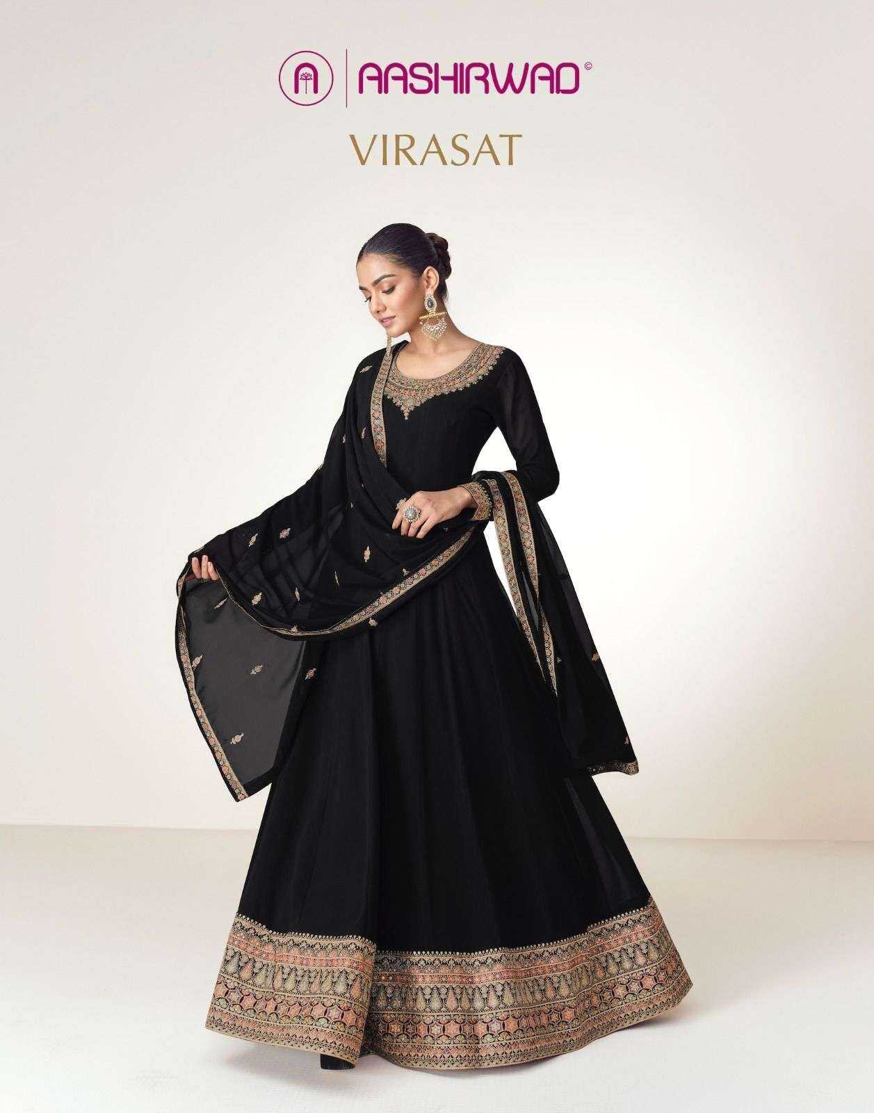 AASHIRWAD CREATION PRESENT VIRASAT READY TO FESTIVE WEAR DESIGNER SUIT IN WHOLESALE RATE IN SURAT - SAI DRESSES