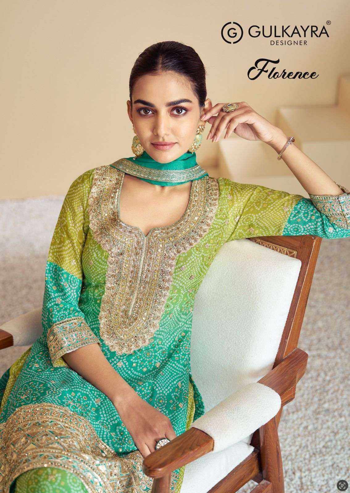 GULKAYRA DESIGNER PRESENT FLORENCE READY TO FESTIVE WEAR DESIGNER SUIT IN WHOLESALE RATE IN SURAT - SAI DRESSES