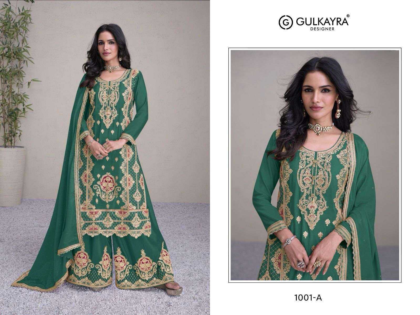 GULKAYRA DESIGNER PRESENT HIRWA READY TO FESTIVE WEAR DESIGNER SUIT IN WHOLESALE RATE IN SURAT - SAI DRESSES