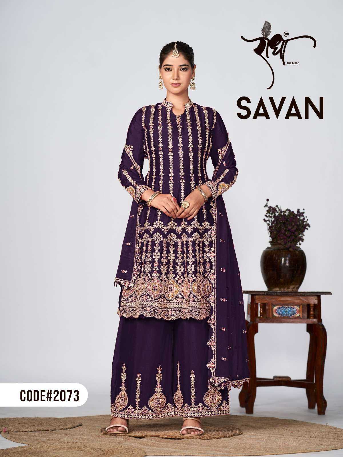 RADHA TRENDZ PRESENT SAVAN READY TO FESTIVE WEAR DESIGNER SUIT IN WHOLESALE RATE IN SURAT - SAI DRESSES