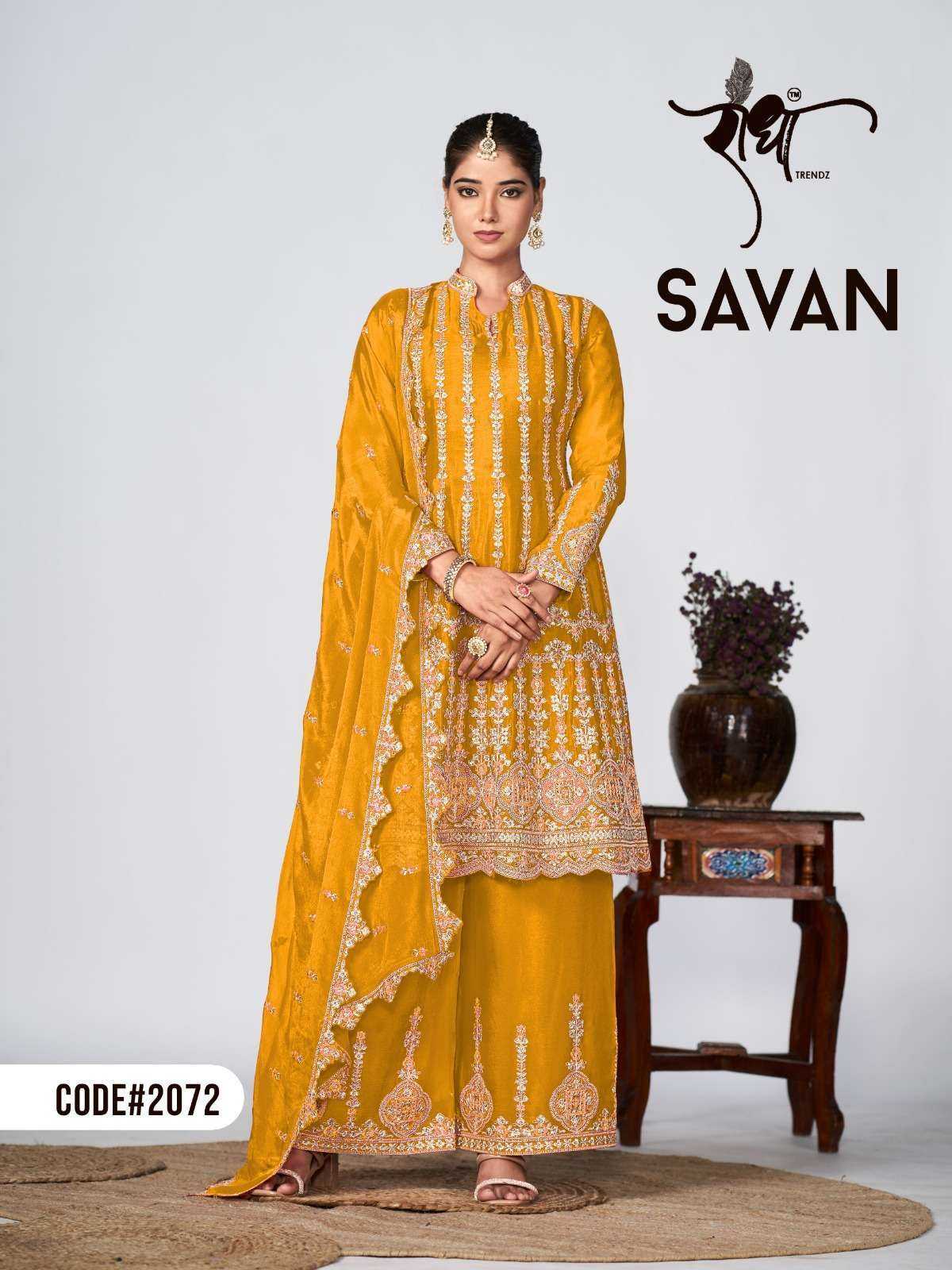 RADHA TRENDZ PRESENT SAVAN READY TO FESTIVE WEAR DESIGNER SUIT IN WHOLESALE RATE IN SURAT - SAI DRESSES