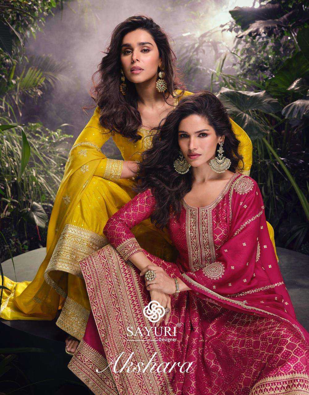 SAYURI DESIGNER PRESENT AKSHARA READY TO FESTIVE WEAR DESIGNER SUIT IN WHOLESALE RATE IN SURAT - SAI DRESSES