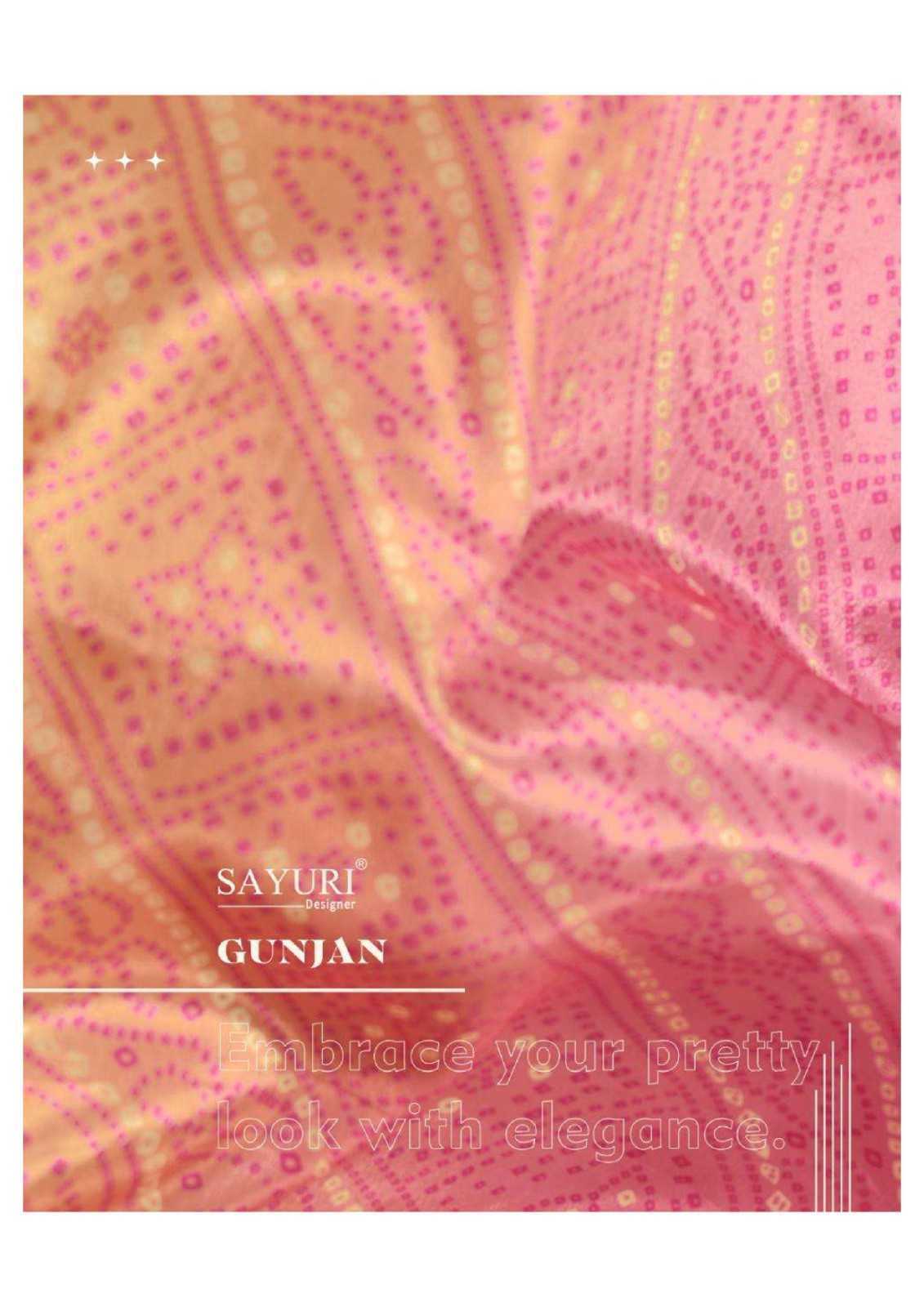 SAYURI DESIGNER PRESENT GUNJAN READY TO FESTIVE WEAR DESIGNER SUIT IN WHOLESALE RATE IN SURAT - SAI DRESSES