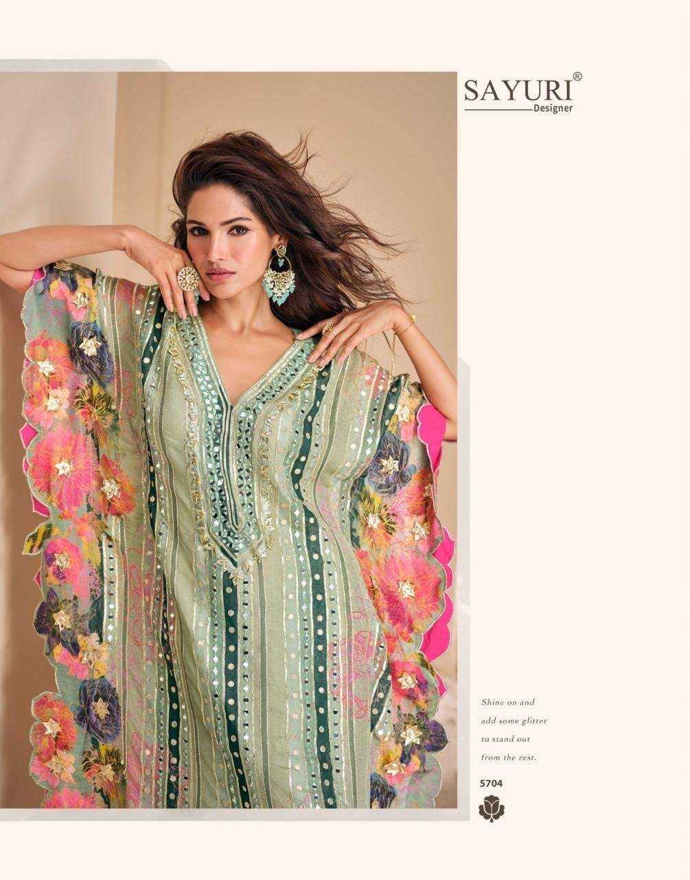 SAYURI DESIGNER PRESENT JHOOMAR READY TO FESTIVE WEAR DESIGNER SUIT IN WHOLESALE RATE IN SURAT - SAI DRESSES