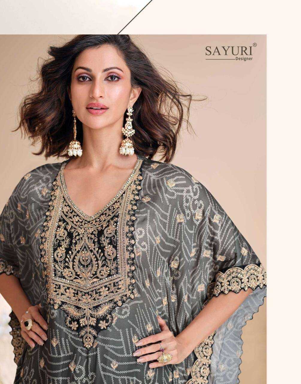 SAYURI DESIGNER PRESENT JHOOMAR READY TO FESTIVE WEAR DESIGNER SUIT IN WHOLESALE RATE IN SURAT - SAI DRESSES