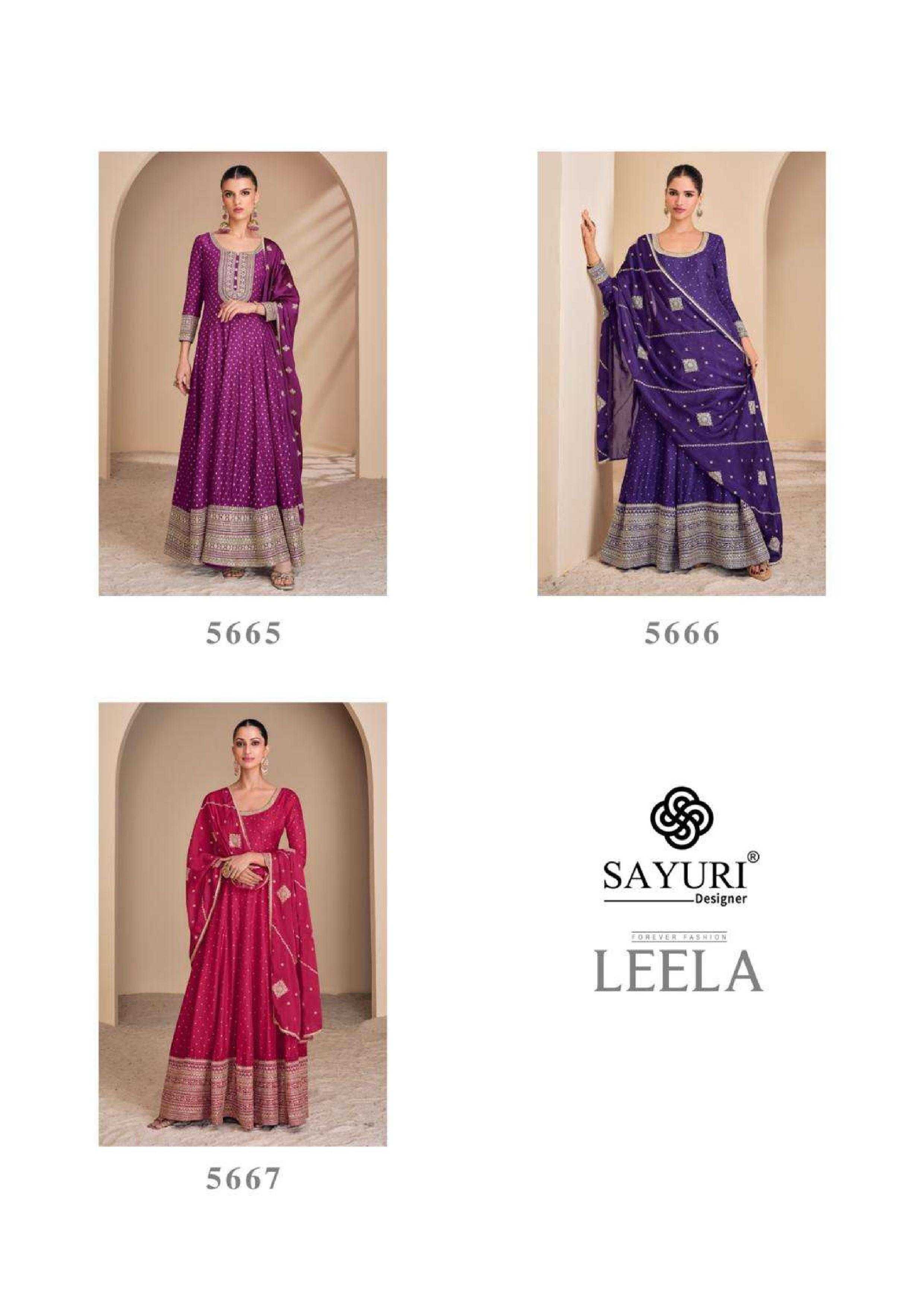 SAYURI DESIGNER PRESENT LEELA READY TO FESTIVE WEAR DESIGNER SUIT IN WHOLESALE RATE IN SURAT - SAI DRESSES