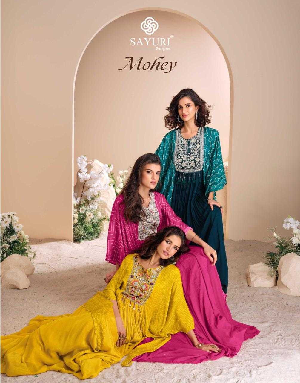 SAYURI DESIGNER PRESENT MOHEY READY TO FESTIVE WEAR DESIGNER SUIT IN WHOLESALE RATE IN SURAT - SAI DRESSES